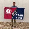 Alabama vs Custom Team House Divided Flag, NCAA Split Flag 2 Alabama vs Custom Team House Divided Flag, NCAA Split Flag