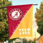 Alabama vs Custom Team House Divided Flag, NCAA Team Flag