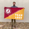 Alabama vs Custom Team House Divided Flag, NCAA Team Flag 2 Alabama vs Custom Team House Divided Flag, NCAA Team Flag
