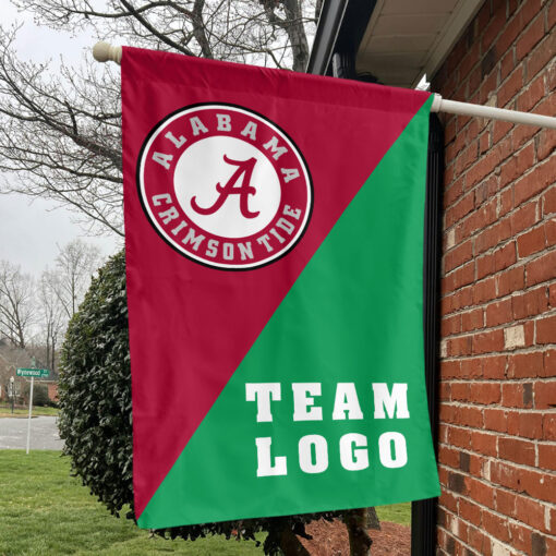 Alabama vs Custom Team House Divided Flag, NCAA Two Team Flag Alabama vs Custom Team House Divided Flag, NCAA Two Team Flag