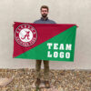 Alabama vs Custom Team House Divided Flag, NCAA Two Team Flag 2 Alabama vs Custom Team House Divided Flag, NCAA Two Team Flag