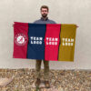 Alabama vs Custom Team House Divided Flag, Personalized College Flag 2 Alabama vs Custom Team House Divided Flag, Personalized College Flag