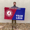 Alabama vs Custom Team House Divided Flag, Personalized Game Day Flag 2 Alabama vs Custom Team House Divided Flag, Personalized Game Day Flag