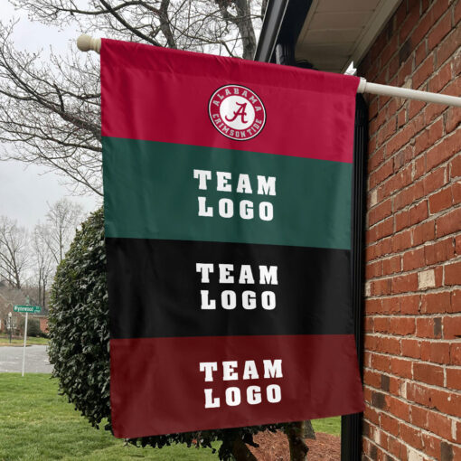 Alabama vs Custom Team House Divided Flag, Personalized House Flag Alabama vs Custom Team House Divided Flag, Personalized House Flag