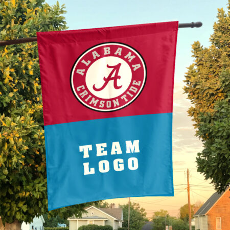 Alabama vs Custom Team House Divided Flag, Personalized NCAA Flag Alabama vs Custom Team House Divided Flag, Personalized NCAA Flag