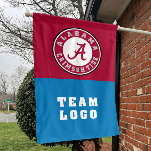 Alabama vs Custom Team House Divided Flag, Personalized NCAA Flag Alabama vs Custom Team House Divided Flag, Personalized NCAA Flag