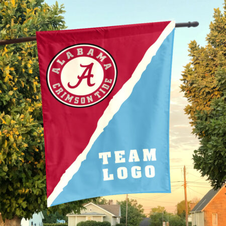 Alabama vs Custom Team House Divided Flag, Personalized Rival Flag