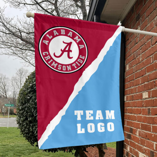 Alabama vs Custom Team House Divided Flag, Personalized Rival Flag Alabama vs Custom Team House Divided Flag, Personalized Rival Flag