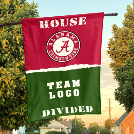 Alabama vs Custom Team House Divided Flag, Personalized Spirit Flag