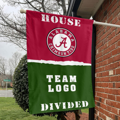 Alabama vs Custom Team House Divided Flag, Personalized Spirit Flag Alabama vs Custom Team House Divided Flag, Personalized Spirit Flag
