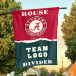 Alabama vs Custom Team House Divided Flag, Personalized Split Flag
