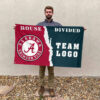 Alabama vs Custom Team House Divided Flag, Personalized Split Flag 2 Alabama vs Custom Team House Divided Flag, Personalized Split Flag