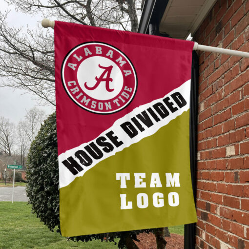 Alabama vs Custom Team House Divided Flag, Personalized Team Flag Alabama vs Custom Team House Divided Flag, Personalized Team Flag