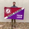 Alabama vs Custom Team House Divided Flag, Personalized Two Team Flag 2 Alabama vs Custom Team House Divided Flag, Personalized Two Team Flag