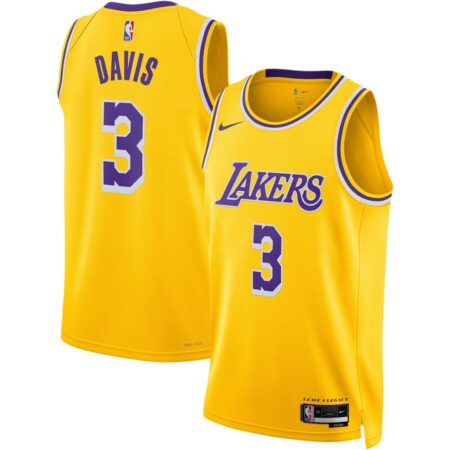 Anthony Davis Los Angeles Lakers Unisex Swingman Jersey – Icon Edition – Gold, Limited Replica Fan Edition