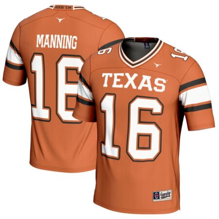 Arch Manning Texas Longhorns GameDay Greats NIL Player Football Jersey – Texas Orange, Limited Replica Fan Edition