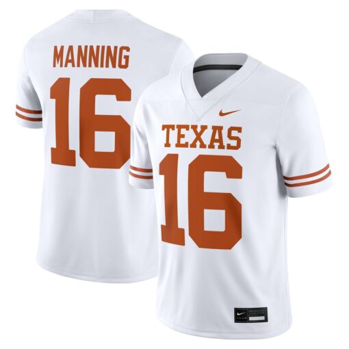 Arch Manning Texas Longhorns Nike Game Jersey – White, Limited Replica Fan Edition
