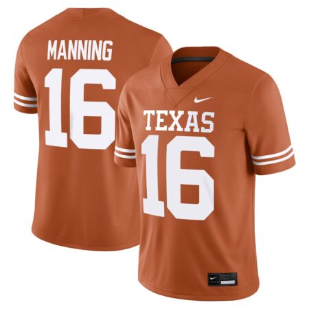 Arch Manning Texas Longhorns Nike NIL Football Game Jersey – Orange, Limited Replica Fan Edition