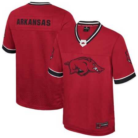 Arkansas Razorbacks Colosseum Nothing But The Hits Football Jersey – Cardinal, Limited Replica Fan Edition