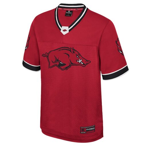 Arkansas Razorbacks Colosseum Nothing But The Hits Football Jersey – Cardinal, Limited Replica Fan Edition