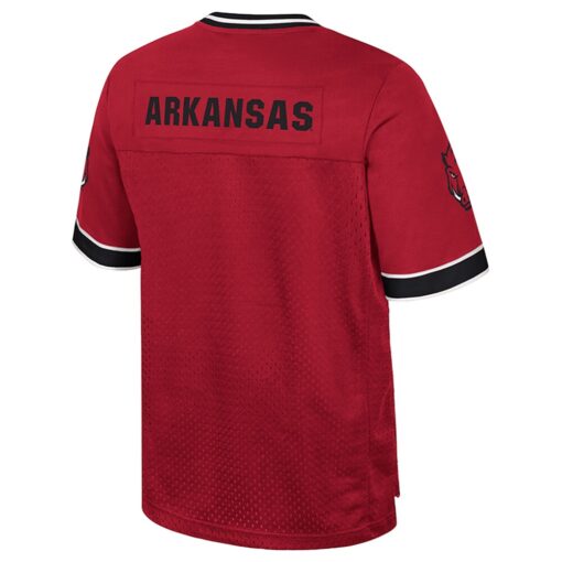Arkansas Razorbacks Colosseum Nothing But The Hits Football Jersey – Cardinal, Limited Replica Fan Edition