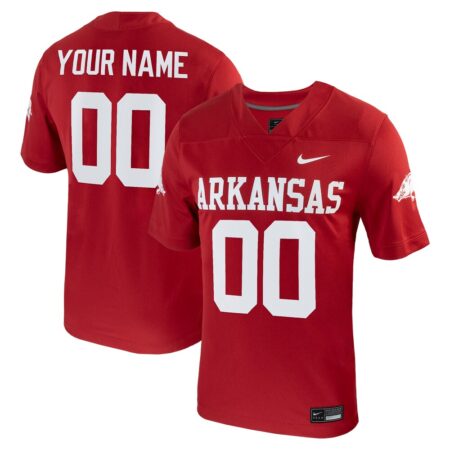 Arkansas Razorbacks  Custom Football Game Jersey – Cardinal, Limited Replica Fan Edition