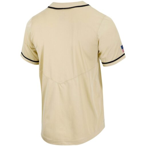 Army Black Knights Nike Replica Full-Button Baseball Jersey – Gold, Limited Replica Fan Edition