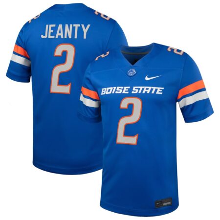 Ashton Jeanty Boise State Broncos Nike NIL Football Game Jersey – Royal, Limited Replica Fan Edition
