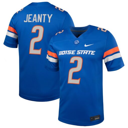 Ashton Jeanty Boise State Broncos Nike NIL Football Game Jersey – Royal, Limited Replica Fan Edition