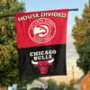 Atlanta vs Chicago House Divided Flag, NBA House Divided Flag