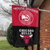 Atlanta vs Chicago House Divided Flag, NBA House Divided Flag 1 Atlanta vs Chicago House Divided Flag, NBA House Divided Flag
