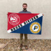 Atlanta vs Indiana House Divided Flag, NBA House Divided Flag 2 Atlanta vs Indiana House Divided Flag, NBA House Divided Flag