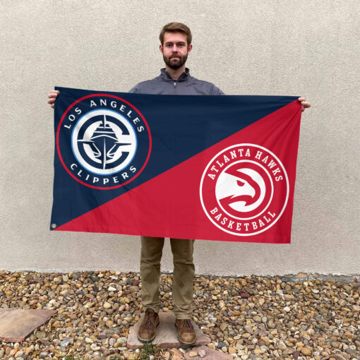 Atlanta vs LA House Divided Flag, NBA House Divided Flag