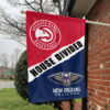 Atlanta vs New Orleans House Divided Flag, NBA House Divided Flag 1 Atlanta vs New Orleans House Divided Flag, NBA House Divided Flag