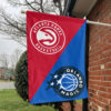 Atlanta vs Orlando House Divided Flag, NBA House Divided Flag 1 Atlanta vs Orlando House Divided Flag, NBA House Divided Flag
