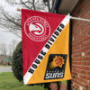 Atlanta vs Phoenix House Divided Flag, NBA House Divided Flag 1 Atlanta vs Phoenix House Divided Flag, NBA House Divided Flag
