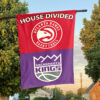 Atlanta vs Sacramento House Divided Flag, NBA House Divided Flag