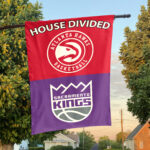 Atlanta vs Sacramento House Divided Flag, NBA House Divided Flag