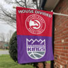 Atlanta vs Sacramento House Divided Flag, NBA House Divided Flag 1 Atlanta vs Sacramento House Divided Flag, NBA House Divided Flag