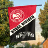 Atlanta vs San Antonio House Divided Flag, NBA House Divided Flag