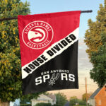 Atlanta vs San Antonio House Divided Flag, NBA House Divided Flag