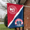 Atlanta vs Washington House Divided Flag, NBA House Divided Flag 1 Atlanta vs Washington House Divided Flag, NBA House Divided Flag