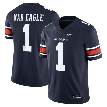 Auburn Tigers Nike Home Football Game Jersey – Navy, Limited Replica Fan Edition