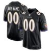 Baltimore Ravens Alternate Custom Game Jersey - Black, Limited Replica Fan Edition