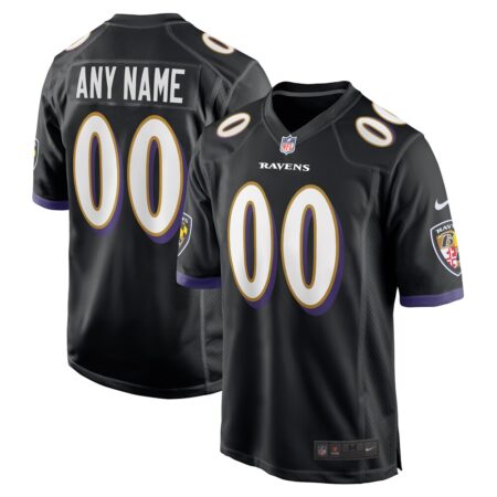 Baltimore Ravens  Alternate Custom Game Jersey – Black, Limited Replica Fan Edition