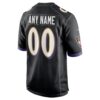 Baltimore Ravens Alternate Custom Game Jersey - Black, Limited Replica Fan Edition