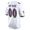 Baltimore Ravens Custom Game Jersey - White, Limited Replica Fan Edition