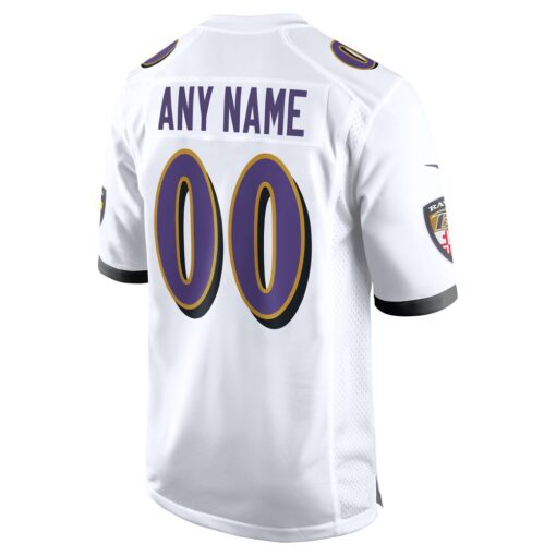 Baltimore Ravens  Custom Game Jersey – White, Limited Replica Fan Edition