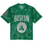 Boston Celtics OVO x NBA Mesh Football Fashion Jersey - Green, Limited Replica Fan Edition