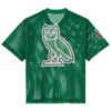 Boston Celtics OVO x NBA Mesh Football Fashion Jersey - Green, Limited Replica Fan Edition